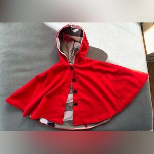 Burberry Kids Scarlet Hooded Cape